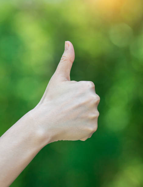 istock Thumbs Up on Natural Background 1269319765