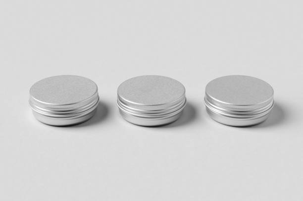istock Metal cosmetic jar packaging mockup. 1269321096