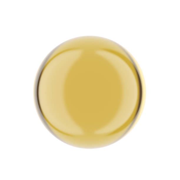 istock Round gelatin capsule on a white background. 3D rendering 1269333535