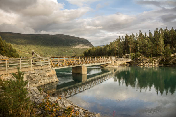 istock Wooden bridge in Scandinavia 1269340763