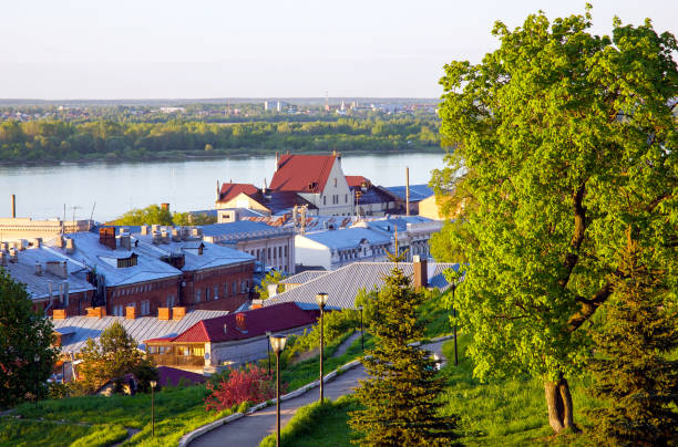 istock Spring Nizhny Novgorod in sunlight at sunset 1269353798