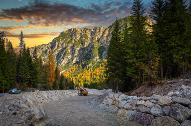 istock Amazing road through the Dolomites mountains 1269356712