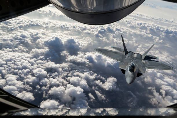 istock F-22 Fighter Jet Mid-air Refueling 1269357967