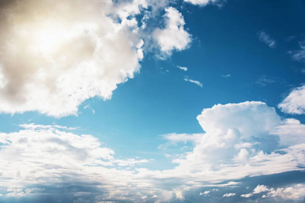 istock Beautiful sky with powerfully cumulus rainy clouds on a sunny day. 1269361393