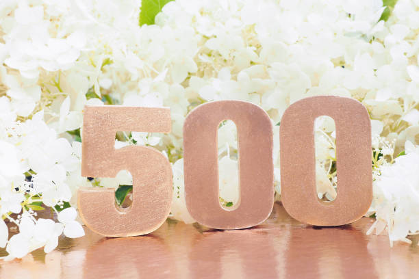 istock voluminous rose gold number 