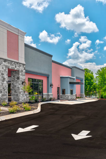 istock Drive Thru On New Fast Food Restaurant Under Construction