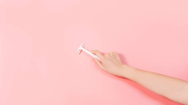 istock Female shave with white razor 1269369367