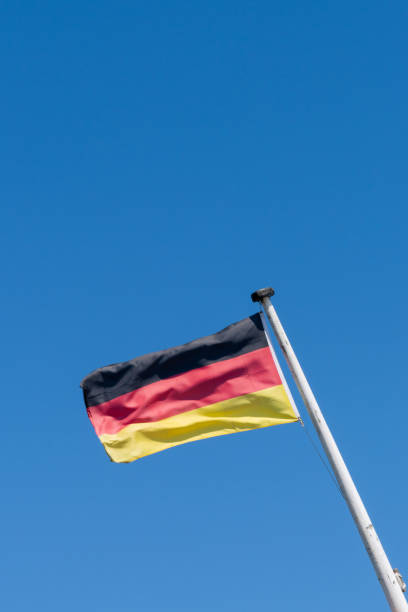 istock close up of a German flag flying in the wind 1269392814