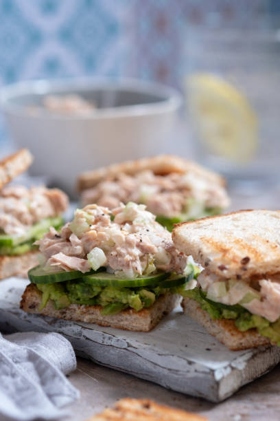 istock Tuna Sandwich with Avocado and Cucumber 1269400926