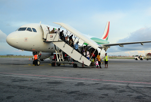 Salvador, Bahia, Brazil - November 11, 2014: PT-MBU aircraft of the Brazilian air force is seen at the Open Gates of Aeronautics exhibition in the city of Salvador, Bahia