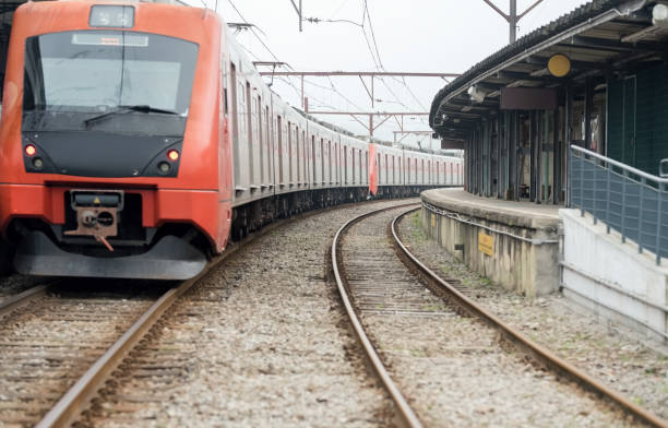 Passanger railway carriages at the station