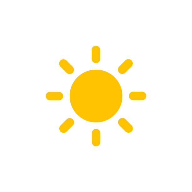 ilustraciones, imágenes clip art, dibujos animados e iconos de stock de logotipo del icono del sol - sol