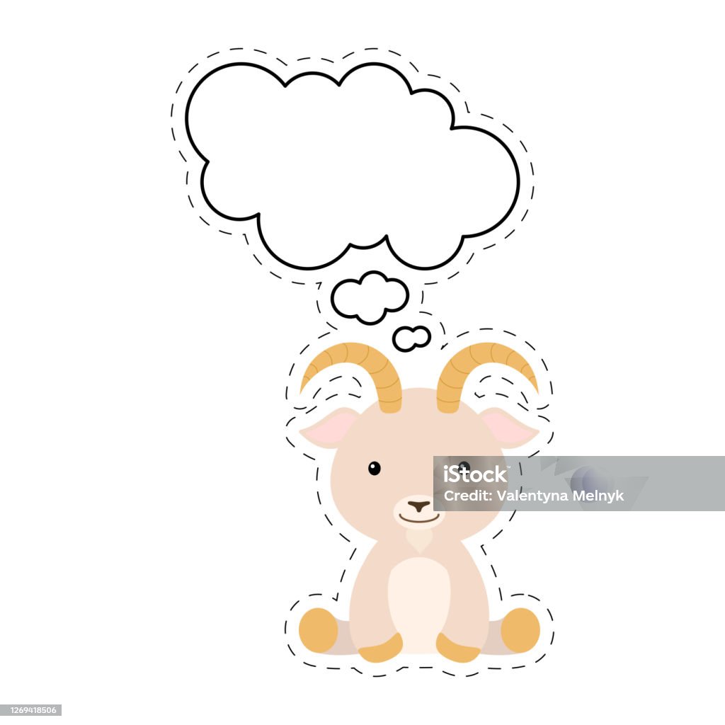 Con Dê Hoạt Hình Dễ Thương Với Nhãn Dán Bong Bóng Lời Nói Nhân Vật ...