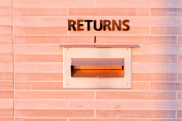 Close up of library book return bin