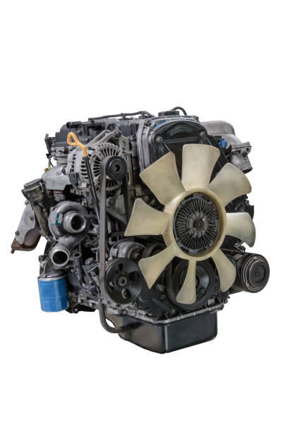 istock Old engine after repair on white background. Isolated. 1269423191