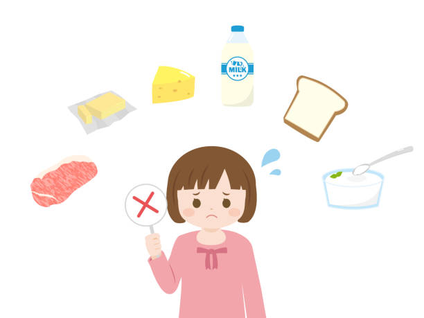 Cows Milk Allergy Girl Stock Illustration - Download Image Now - Allergy,  Food, Child - iStock