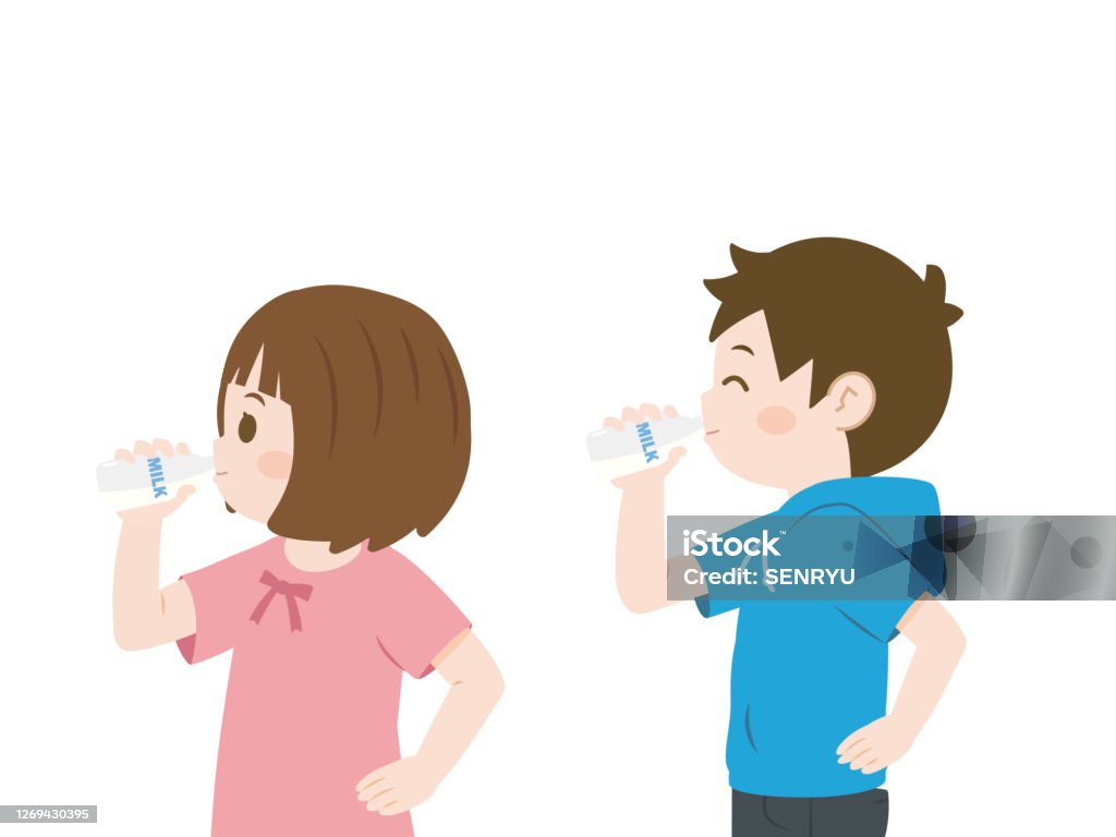 เด็กดื่มนม ภาพประกอบสต็อก - ดาวน์โหลดรูปภาพตอนนี้ - การดื่ม -  การใช้ปากขยับ, นม - ผลิตภัณฑ์นม, เครื่องดื่ม - อาหารและเครื่องดื่ม - Istock