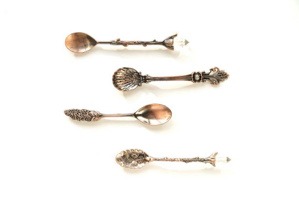 istock Vintage tea spoon isolated on white background. Poster 1269435276
