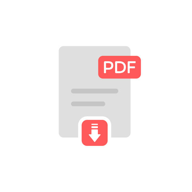 illustrations, cliparts, dessins animés et icônes de fichier pdf télécharger icon vector design sur fond blanc. - interface icons internet label banner