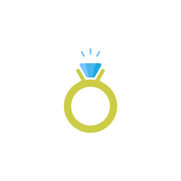 Ring Icon Flat Design. Scalable to any size. Vector Illustration EPS 10 File. diamond ring clipart stock illustrations