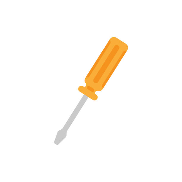 illustrations, cliparts, dessins animés et icônes de vissiver icon flat design. - screwdriver