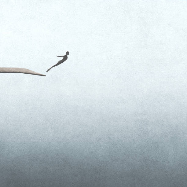 istock person jumping in the void, surreal concept 1269455035