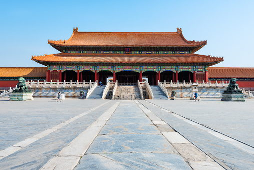 This photo was taken in Beijing Forbidden City