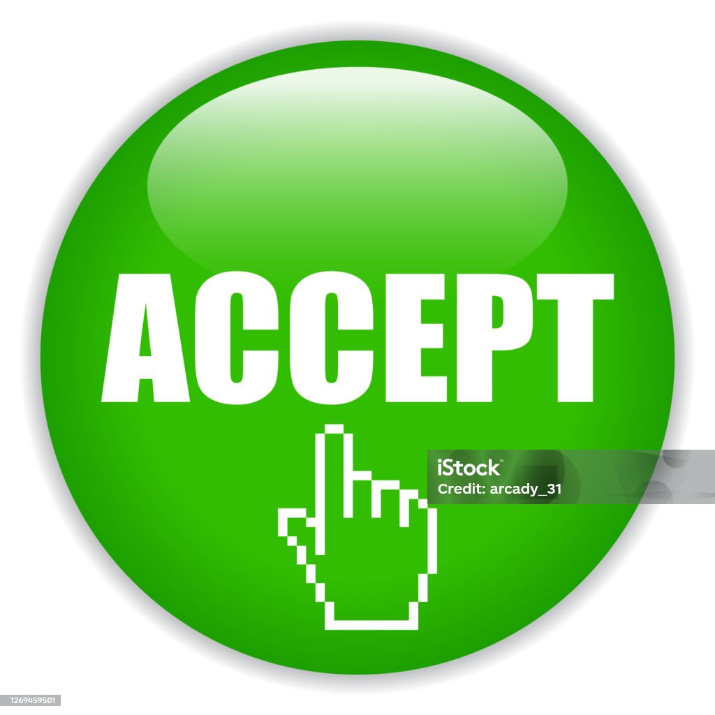 Acceptance Button Accept Vector Web Button Stock Illustration - Download Image Now ...