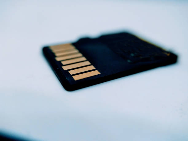 A picture of memory card on white background