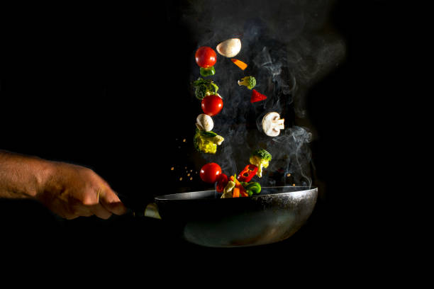 preparación de alimentos vegetarianos con verduras - roasted mint dinner vegetable fotografías e imágenes de stock