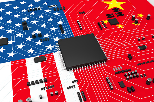 Computer circuit board and AI, competition between China and America
