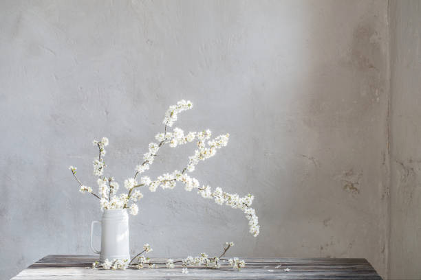 istock cherry flowers in white jug on old wooden table 1269477244
