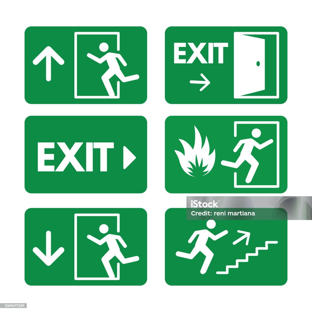 Sortie Sign Printable Collection De Signes De Sortie Vecteurs libres de droits et plus d ...