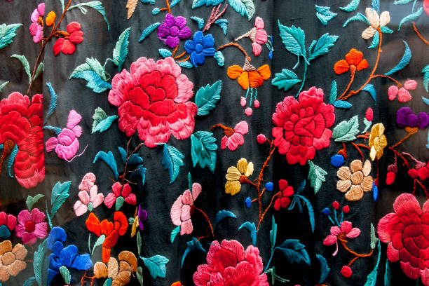 istock Manila shawl, embroidered silk shawl originating from China 1269480651