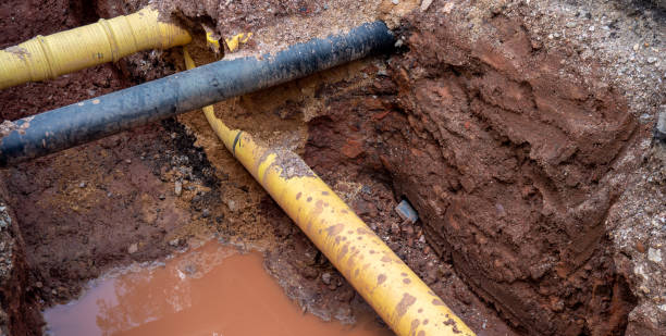 istock Panorama of a water pipe gas pipe 1269484007
