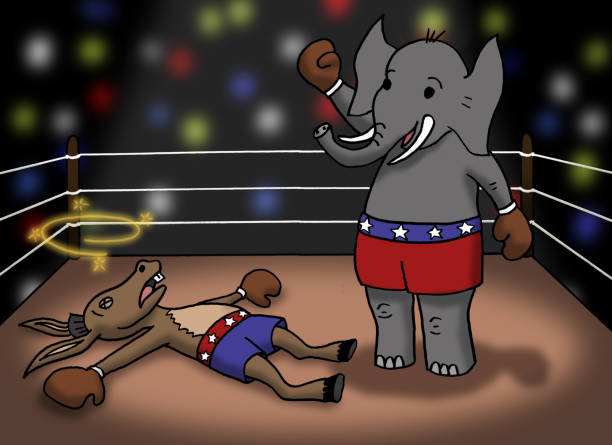 illustrations, cliparts, dessins animés et icônes de les républicains gagnent ! - democratic donkey