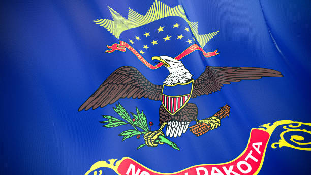 istock The flag ofNorth Dakota3D illustration. 1269492330