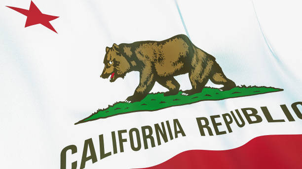 istock The flag ofCalifornia3D illustration. 1269492509