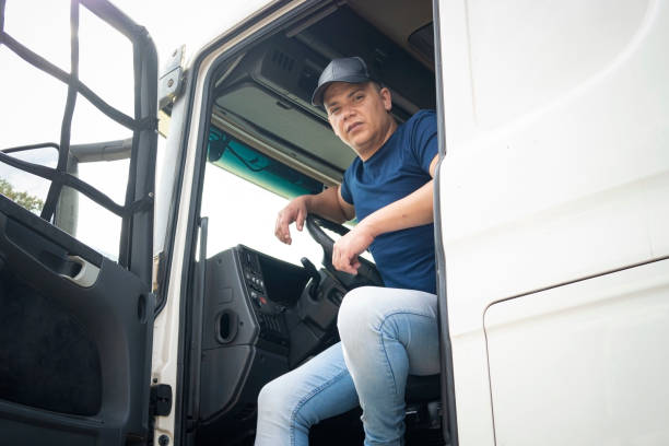 istock Brazilian truck driver inside a truck 1269492579