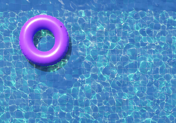 istock Swimming ring in blue swimming pool. 3d illustration 1269494273