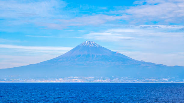 istock Fuji mountain landscape view over blue sky and white cloud 1269494938