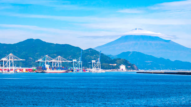 istock Fuji mountain landscape view over blue sky and white cloud 1269494953
