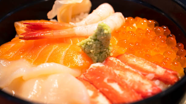 istock Selective focus of mix sushi sashimi 1269494998
