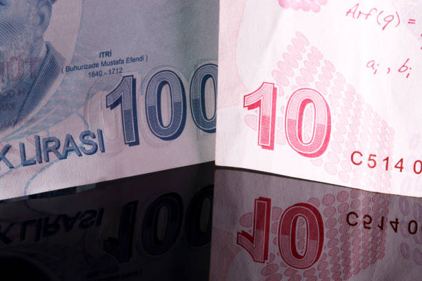 istock close-up Turkish banknotes and coin detail 1269500128