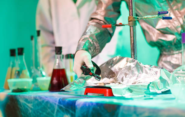 istock Experiments in a chemistry lab. conducting an experiment in the laboratory 1269504745