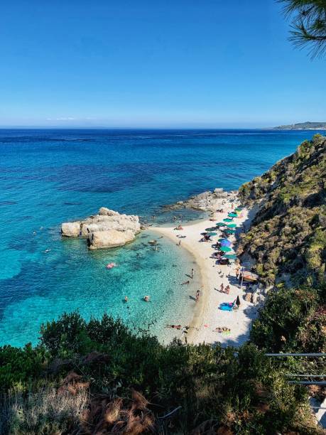uma linda praia em zakynthos / grécia - zante - fotografias e filmes do acervo