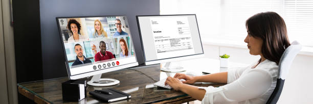 istock Video Conferencing Webinar Meeting. Watching Online 1269511031