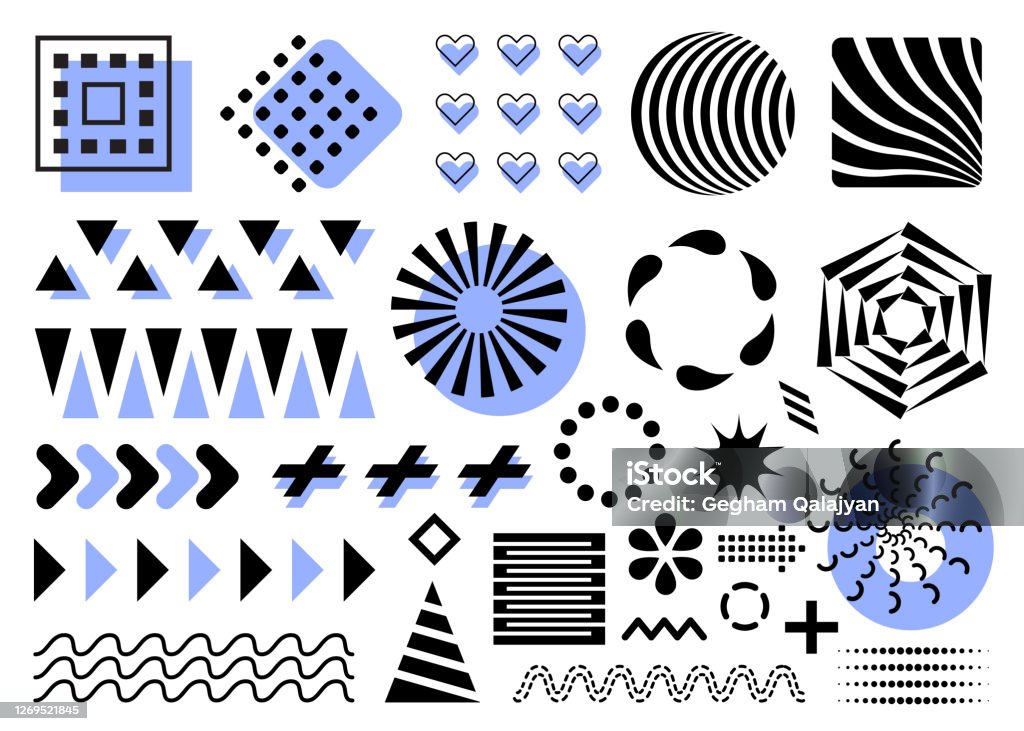 Shapes And Patterns Stock Illustration - Download Image Now - Design ...