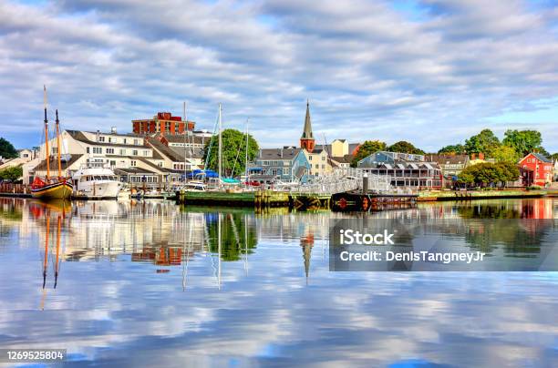 Salem Massachusetts Waterfront Stock Photo - Download Image Now - Salem - Massachusetts, Massachusetts, Urban Skyline