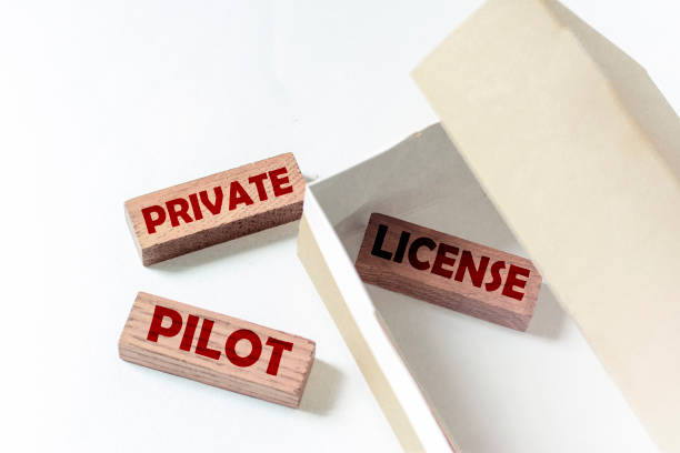 istock wooden blocks with text PPL Private Pilot License in a box on a white background 1269526276